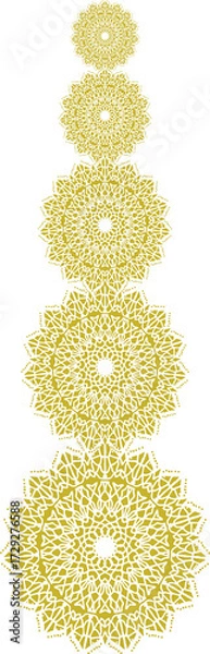 Fototapeta Yellow mandala decorative design festive hanging element