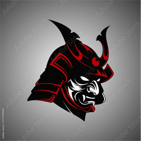 Obraz Vector illustration of japanese samurai v26.eps