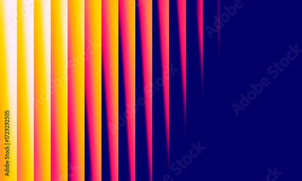 Fototapeta Vibrant gradient stripes transition from bright yellow to deep blue, creating a dynamic modern background.