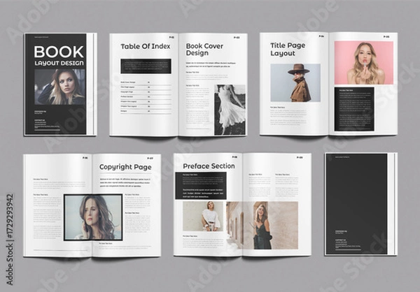 Fototapeta Book Layout Design Template