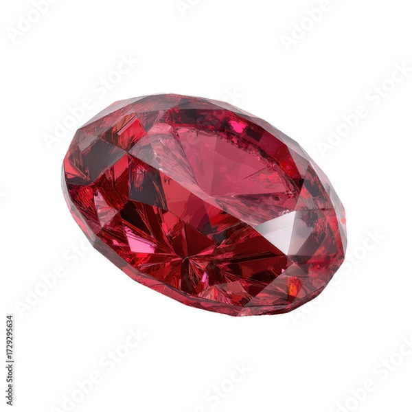 Fototapeta red gemstone png faceted red gem png ruby gemstone png red crystal png icon png transparent background image