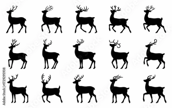 Obraz silhouettes of deer