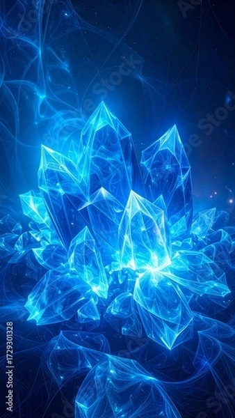Fototapeta abstract blue background with lines