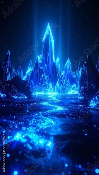 Fototapeta abstract blue background with lines