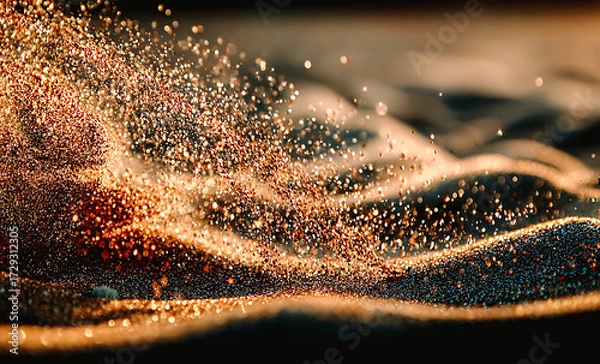 Fototapeta Vent et mouvement dans le sable