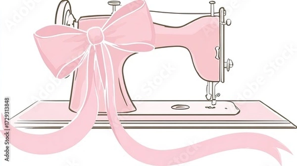 Obraz Vintage sewing machine logo