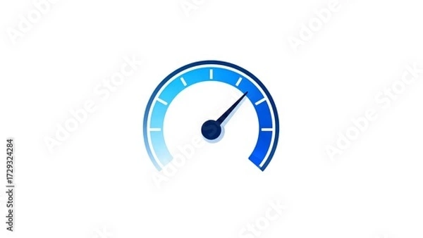 Fototapeta Speedometer icon with pointer