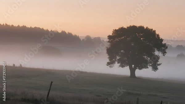 Fototapeta Lonely oak tree