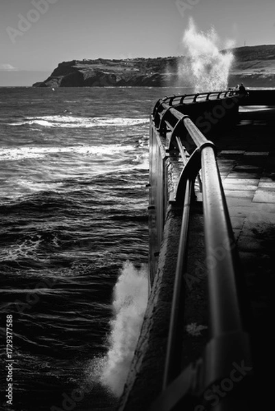 Obraz North Coast of Yorkshire - on a very stormy day