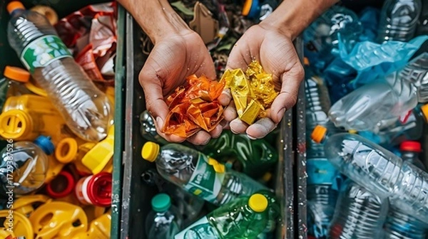 Obraz Recycling plastic waste.