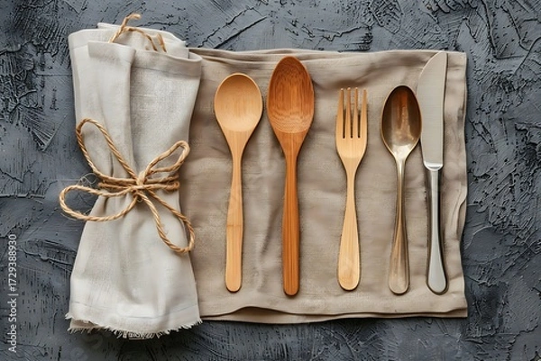 Obraz Rustic Table Setting.