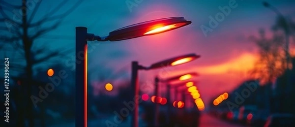 Obraz Street Lights at Sunset.