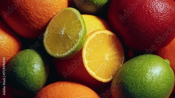 Obraz A colorful assortment of citrus fruits