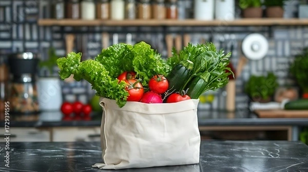 Obraz Veggies in Tote Bag.