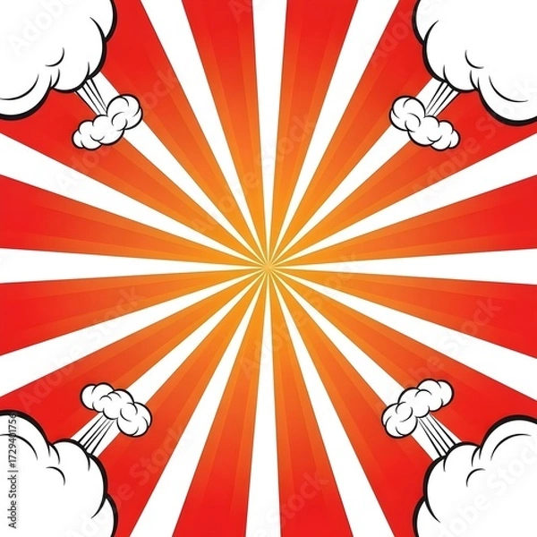 Fototapeta illustration of a red and white