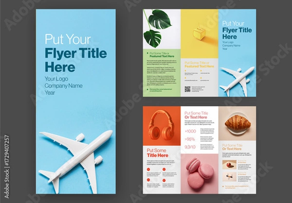 Obraz Trifold Flyer Brochure Layout