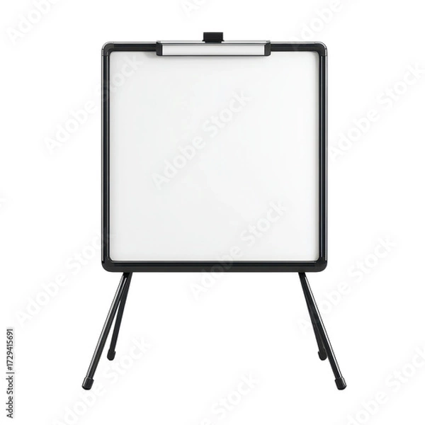 Fototapeta Blank whiteboard on a stand ready for presentation use