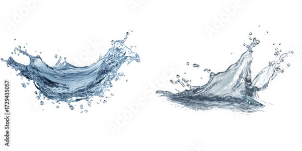 Fototapeta Water splash isolated on transparent background