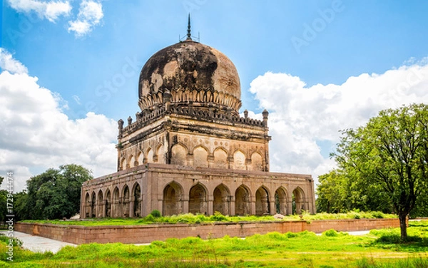 Fototapeta The ancient tomb of Qutb Shahi in Hyderabad - India. The Kings are resting in the tombs located near the Golconda fort.