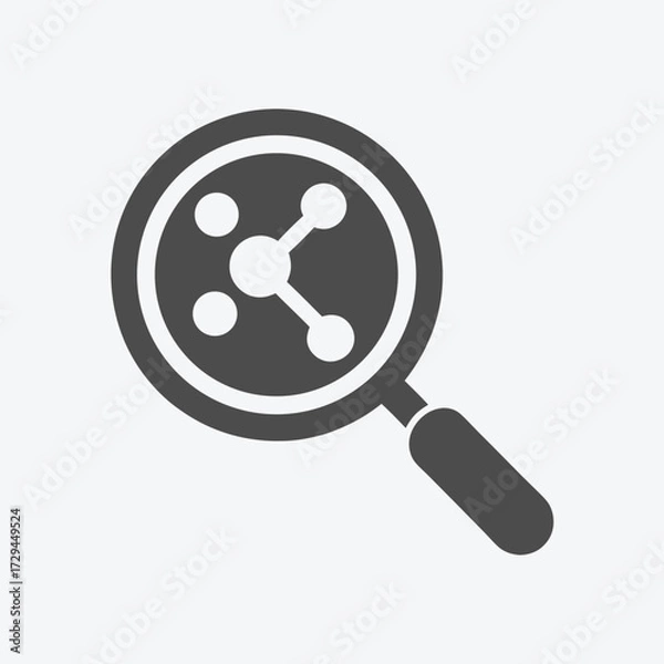 Obraz Magnifying Glass Icons Set, Search Symbols on White Background, Magnifier Signs
