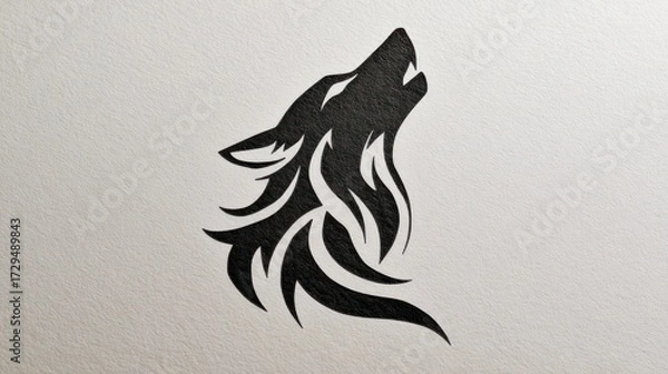 Obraz Tribal wolf design illustration