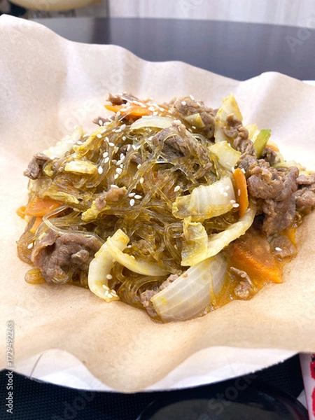 Obraz Vietnamese noodle dish with vegetables