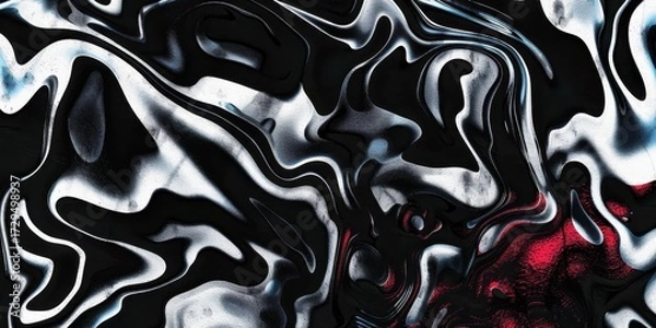 Fototapeta Liquid Pattern dark duo Colors Abstract Fluid Blend Gradient Motion Swirl