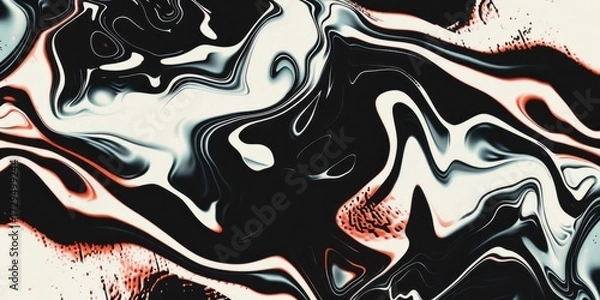Fototapeta Liquid Pattern dark duo Colors Abstract Fluid Blend Gradient Motion Swirl