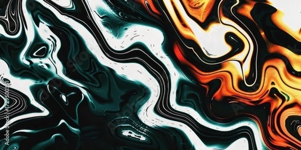 Fototapeta Liquid Pattern dark duo Colors Abstract Fluid Blend Gradient Motion Swirl