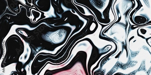 Fototapeta Liquid Pattern dark duo Colors Abstract Fluid Blend Gradient Motion Swirl