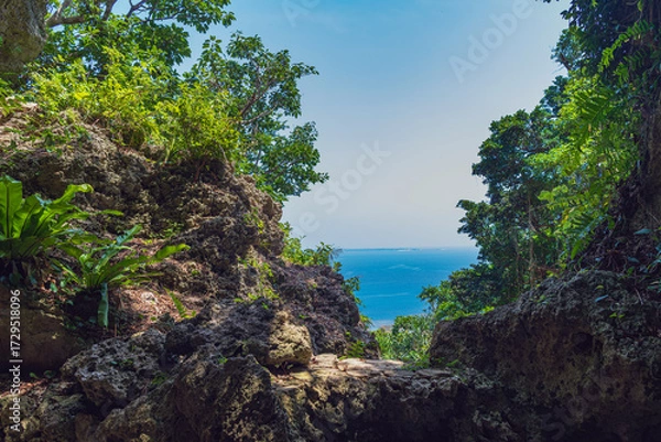 Fototapeta 沖縄 斎場御嶽 久高島遥拝所