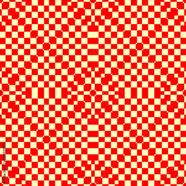 Fototapeta Geometric ornate. Checks, bars seamless pattern. Checkered ornament. Squares, rectangles illustration. Tiles wallpaper. Ethnic motif. Mosaics background. Digital paper. Embroidery textile print.