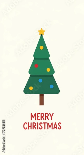 Obraz christmas tree illustration
