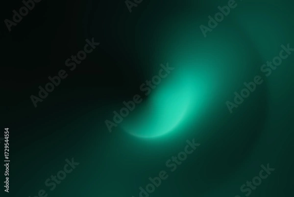 Fototapeta Teal nebula swirl — luminous fog on black