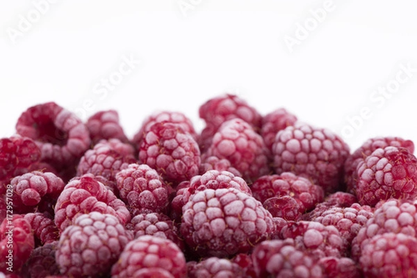 Fototapeta frozen raspberries