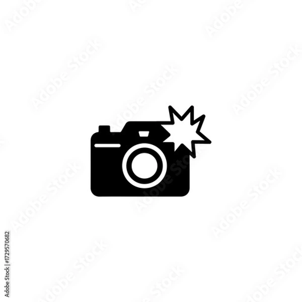 Obraz retro camera on white background
