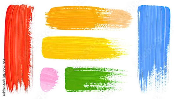 Fototapeta Abstract paint strokes in vibrant colors (1)