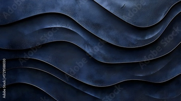 Fototapeta Abstract layered wave texture background with modern 3D curves and elegant geometric design, perfect for creative presentations and branding projects.
