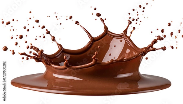 Fototapeta Chocolate splash, crown-like form