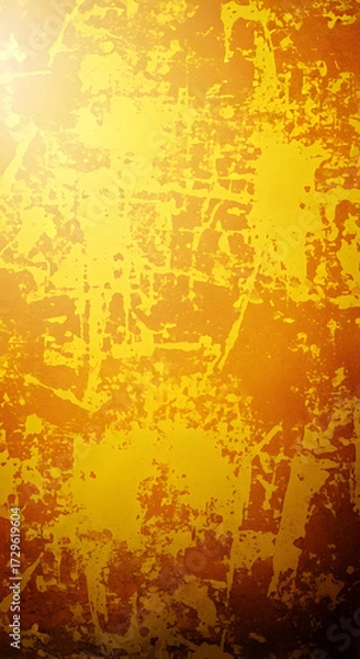 Fototapeta Vibrant abstract textured background with warm golden yellow and orange gradient, perfect for energetic designs and artistic projects.