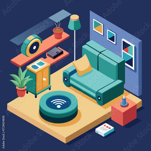 Obraz Home Device Ecosystem Vector Illustration