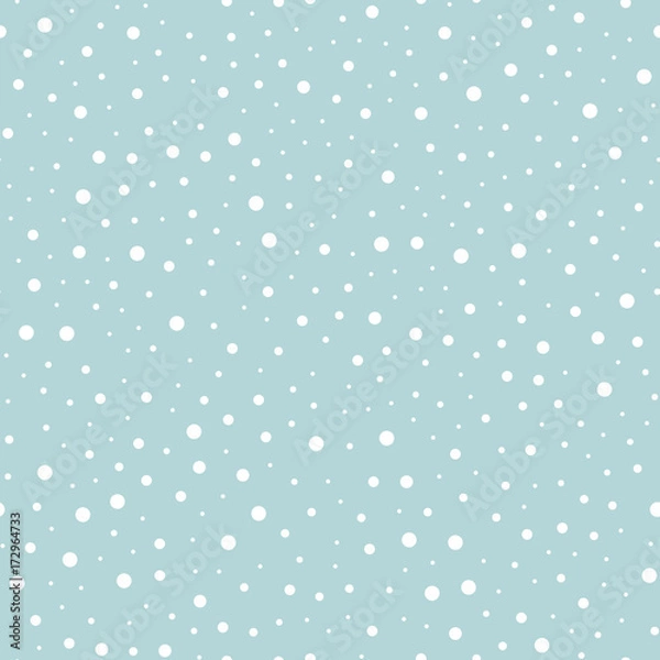 Obraz Snowfall vector seamless pattern