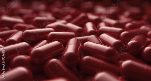 Fototapeta Red Capsules Abstract Background