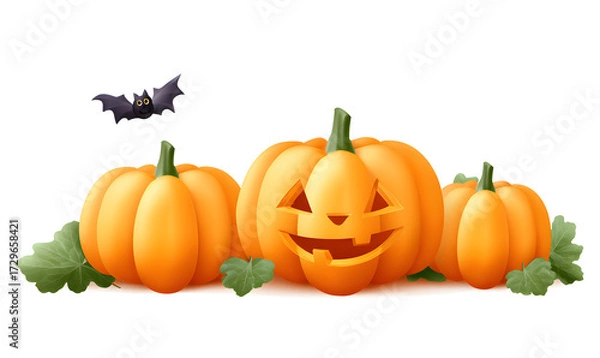 Obraz cute Halloween theme, generation AI 