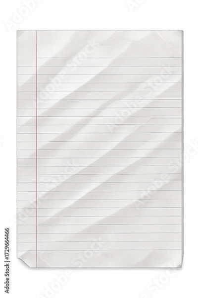 Fototapeta Folded Lined Notebook Paper
