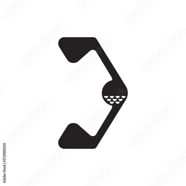 Fototapeta This logo is a combination of the letter D and golf. Simple, minimalist and futuristic.