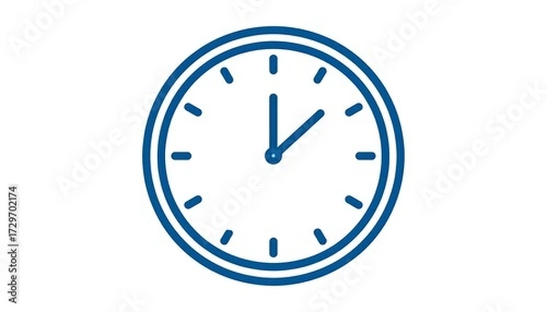 Fototapeta Simple blue clock icon