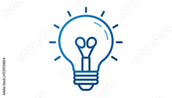 Fototapeta Simple gradient lightbulb icon