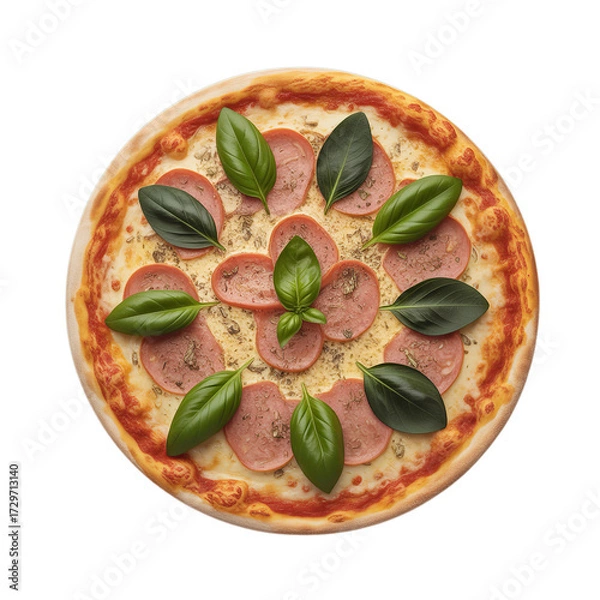 Obraz traditional italian pizza isolated on white background
