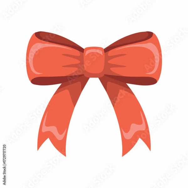 Obraz Download beautiful red bow vector illustration for christmas gift and holiday decoration design use now free 100